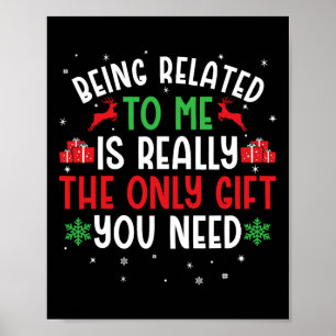 Ich bin verwandt mit meiner lustigen Weihnachtsfam Poster