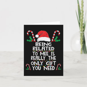 Ich bin verwandt mit mir Weihnachten Pajama Famili Karte