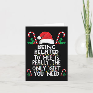 Ich bin verwandt mit mir Weihnachten Pajama Famili Karte