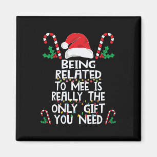 Ich bin verwandt mit mir Weihnachten Pajama Famili Magnet
