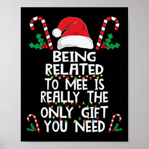 Ich bin verwandt mit mir Weihnachten Pajama Famili Poster