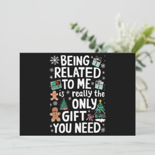 Ich bin verwandt Weihnachts-Weihnachtsgeschenk mei Feiertagskarte