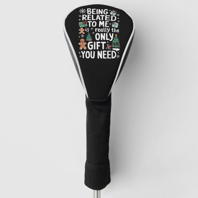 Ich bin verwandt Weihnachts-Weihnachtsgeschenk mei Golf Headcover (Vorderseite)