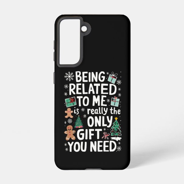 Ich bin verwandt Weihnachts-Weihnachtsgeschenk mei Samsung Galaxy Hülle (Rückseite)