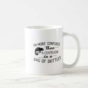 Ich bin verwirrter als ein Chamäleon in einer Tüte Kaffeetasse