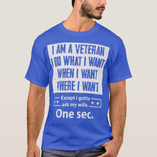 Ich bin Veteran Family Ehefrau Ehepaar P T-Shirt