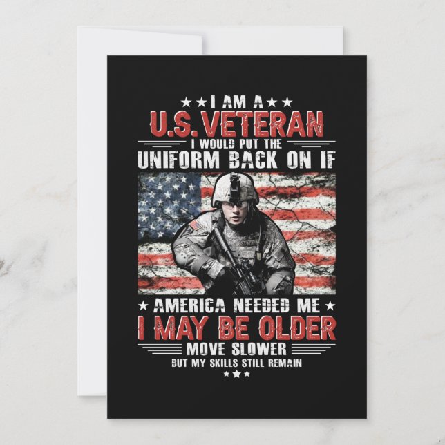 Ich bin Veteran in den USA und bin möglicherweise  Save The Date (Vorderseite)