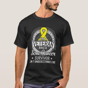 Ich bin Veteran und Knochenkrebsbewusstsein T-Shirt