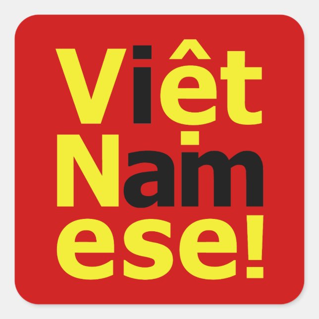 Ich bin Viborett Namese! Quadratischer Aufkleber (Vorderseite)