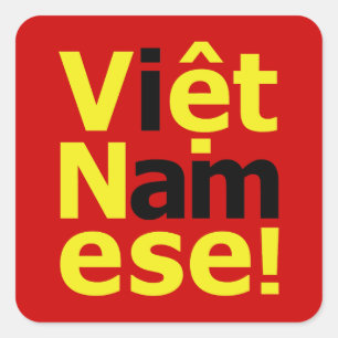 Ich bin Viborett Namese! Quadratischer Aufkleber