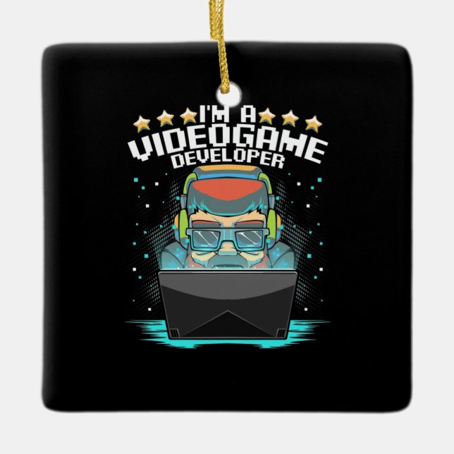 Ich bin Videospielentwickler Keramikornament (Vorderseite)