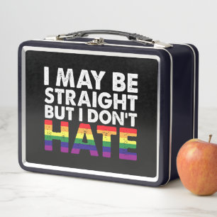 Ich bin vielleicht hetero, aber ich hasse LGBT Gay Metall Brotdose