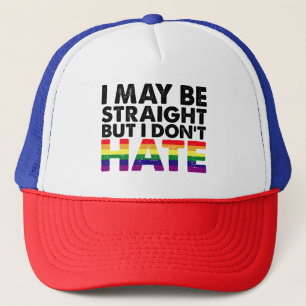 Ich bin vielleicht hetero, aber ich hasse LGBT Gay Truckerkappe