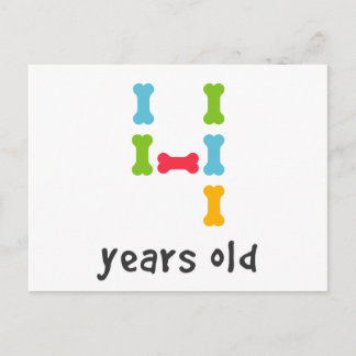 Ich bin vier Jahre alt Postkarte
