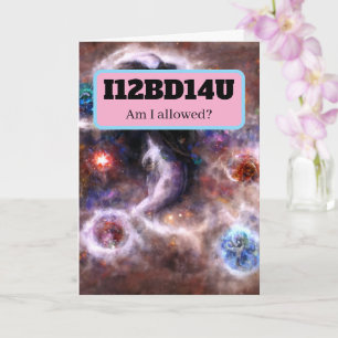 Ich bin vierzehn du bist vierzehn Nerdy Wort Rätse Karte
