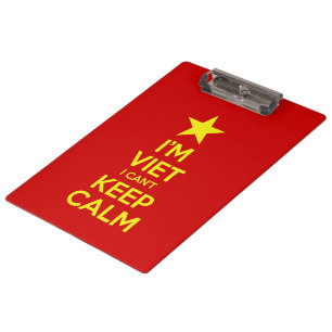 Ich bin Vietnam, ich kann nicht Ruhe Behalten habe Klemmbrett