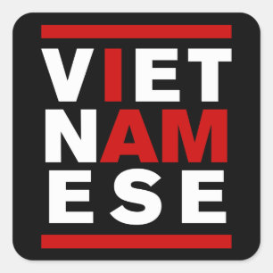 ICH BIN VIETNAMESE QUADRATISCHER AUFKLEBER
