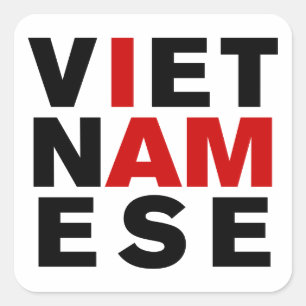 ICH BIN VIETNAMESE QUADRATISCHER AUFKLEBER
