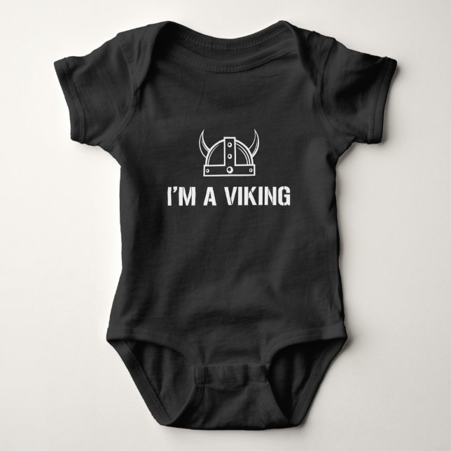 Ich bin Viking Baby Strampler (Vorderseite)