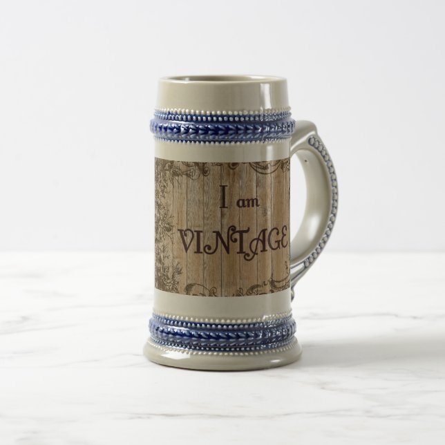 Ich bin Vintage Bierglas (VorderseiteRechts)