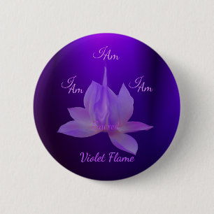 Ich bin Violette Flamme mit Lotus Button