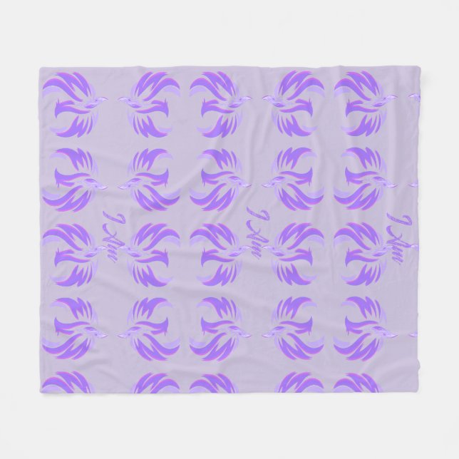 Ich bin violetter Flammenfeuervogel, der aufsteigt Fleecedecke (Vorderseite (Horizontal))