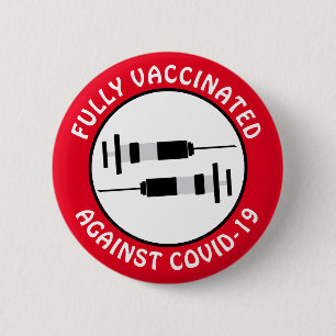 Ich bin voll gegen Covid-19 geimpft Button