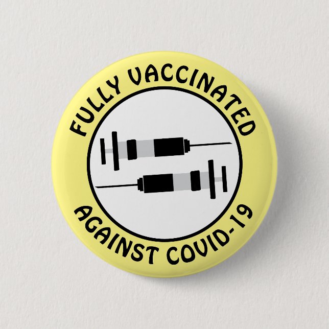 Ich bin voll gegen Covid-19 geimpft Button (Vorderseite)