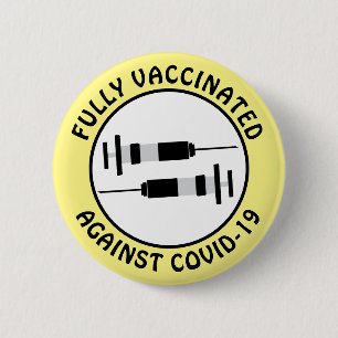 Ich bin voll gegen Covid-19 geimpft Button