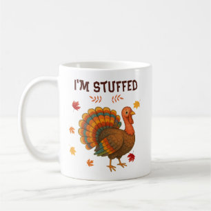 "Ich bin voll" Lustiger Thanksgiving-Truthahn Kaffeetasse