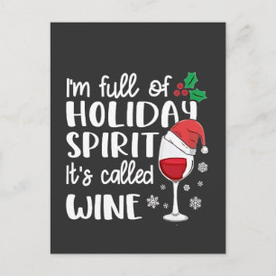 Ich bin voll von Urlaubssgeist. Es heißt "Wein Xma Feiertagspostkarte