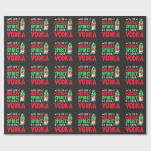 Ich bin voller Urlaubssgeist, heißt "Vodka Xmas" Geschenkpapier