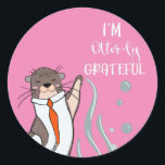 Ich bin vollkommen dankbar für dich, danke runder aufkleber<br><div class="desc">designed by the Arty Apples Limited.</div>