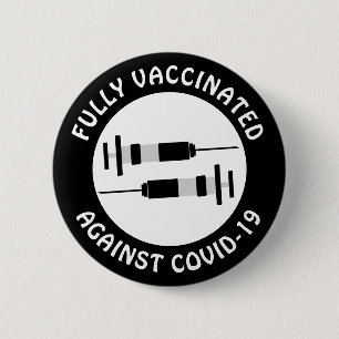 Ich bin vollständig gegen Covid-19 geimpft Button