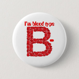 Ich bin vom Typ B negativ Button