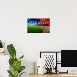 "Ich bin vom Wandel überzeugt" Motivation Affirmat Poster