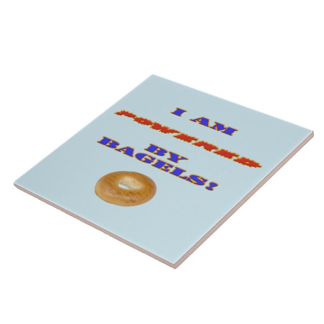 Ich bin von Bagels angetrieben Fliese (Seite)