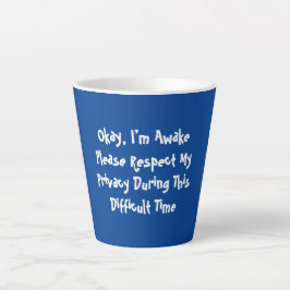 Ich bin von Latte Tasse erwacht