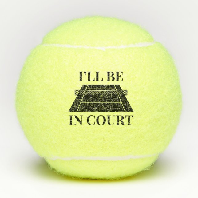 Ich bin vor Gericht Tennisbälle (Vorderseite)