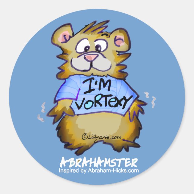 Ich bin Vortexy Blue Round Sticker (Vorderseite)