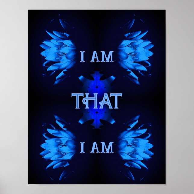 Ich bin Wasser Lily Lotus Abstrakt Inspiration Poster (Vorne)