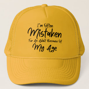 Ich bin wegen meines Alters oft für einen Erwachse Truckerkappe