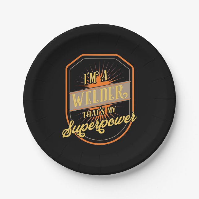 Ich bin Welder Pappteller (Vorderseite)