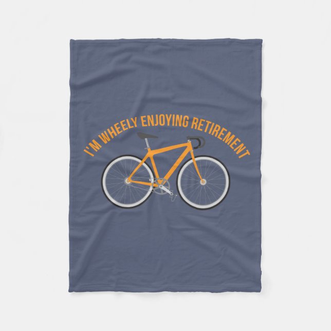 Ich bin Wheely Ruhestands-lustiges Fahrrad Fleecedecke (Vorderseite)