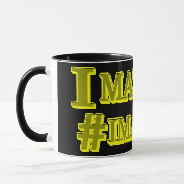 "Ich bin wichtig!" Niedliches Ausdrucksdesign. Jet Tasse (Links)