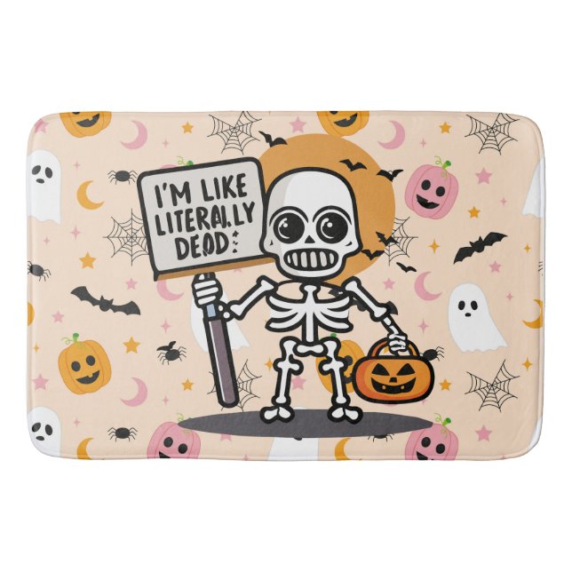 Ich bin wie buchstäblich tot Spooktacular Fun Hall Badematte (Vorderseite)