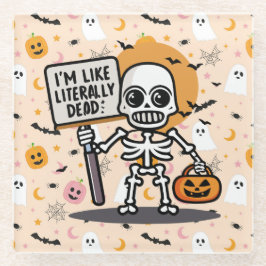 Ich bin wie buchstäblich tot Spooktacular Fun Hall Glasuntersetzer