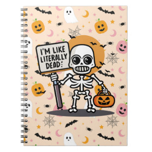 Ich bin wie buchstäblich tot Spooktacular Fun Hall Notizblock