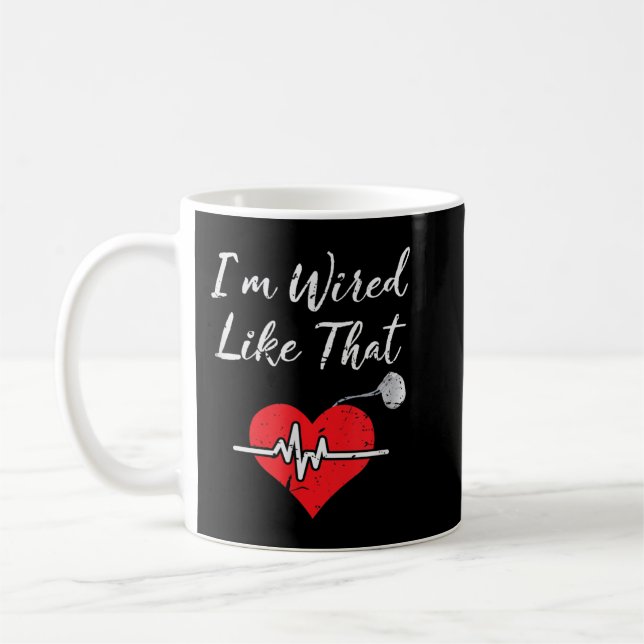 Ich bin wie diese ICD-Operation verkabelt Herzschr Kaffeetasse (Links)