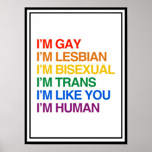 Ich bin wie Sie menschlich Poster